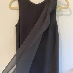 H&M Sleeveless Black Cocktail Dress w/ Sheer Layer